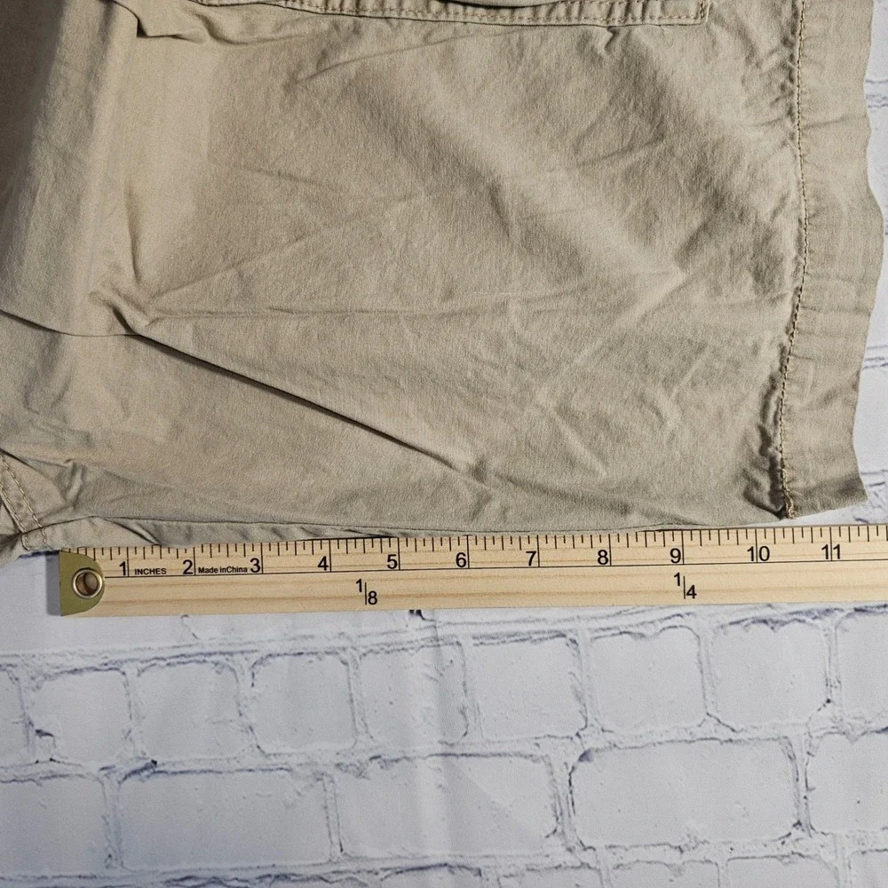 North Bay Cargo Supplies Men's Beige Cargo Shorts Size 34 Cotton Utility Pockets